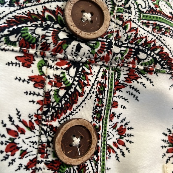 Mauve by Anthropologie button front cotton skirt. 2 front patch pockets. - Picture 6 of 6